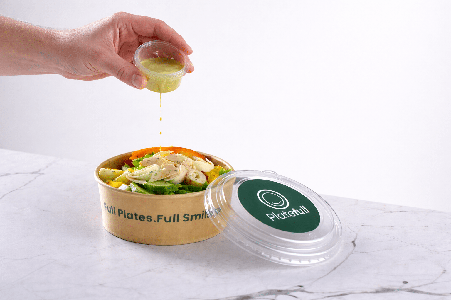 Healthy meal prep with fresh greens and proteins